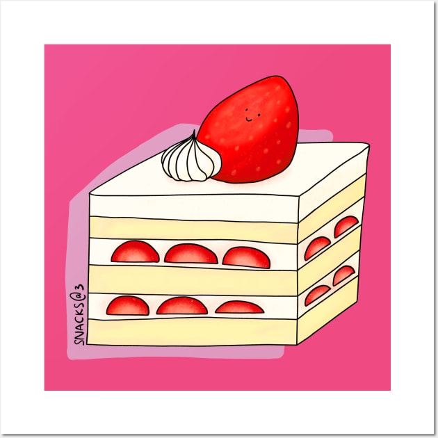 Yummy Strawberry Shortcake Wall Art by Snacks At 3